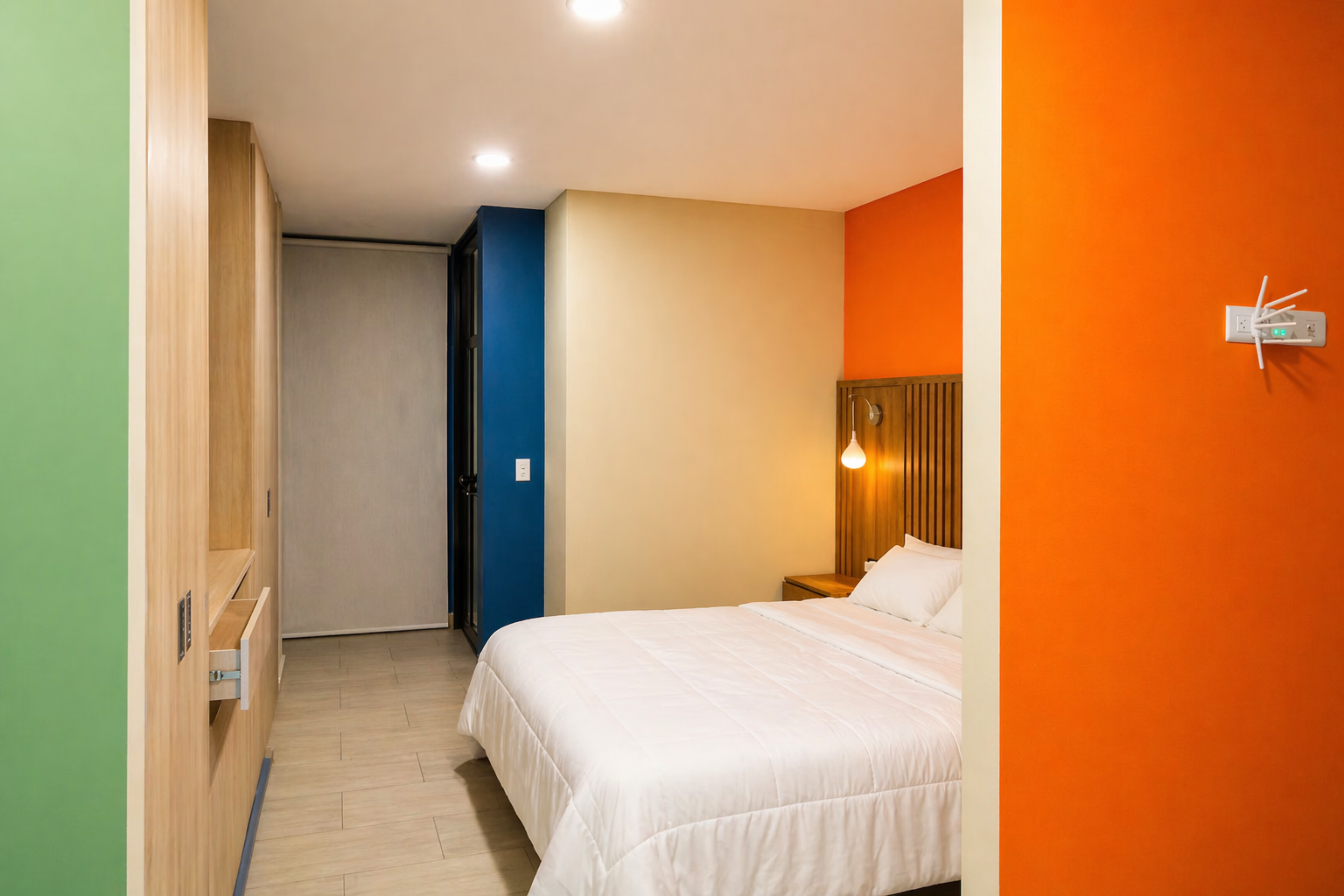 Habitación moderna con Smart TV y Netflix